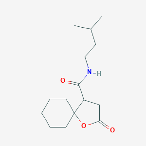 N-isopentyl-2-oxo-1-oxaspiro[4.5]decane-4-carboxamide