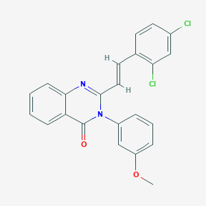 molecular formula C23H16Cl2N2O2 B359112 2-[2-(2,4-dichlorophenyl)vinyl]-3-(3-methoxyphenyl)-4(3H)-quinazolinone CAS No. 489423-26-9