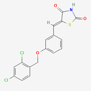 5-{3-[(2,4-dichlorobenzyl)oxy]benzylidene}-1,3-thiazolidine-2,4-dione