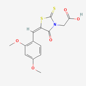 [5-(2,4-dimethoxybenzylidene)-4-oxo-2-thioxo-1,3-thiazolidin-3-yl]acetic acid