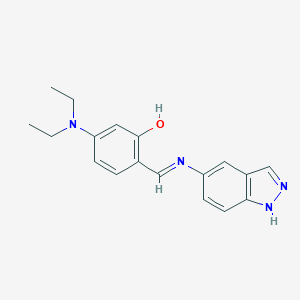 molecular formula C18H20N4O B359115 5-(diethylamino)-2-[(1H-indazol-5-ylimino)methyl]phenol 
