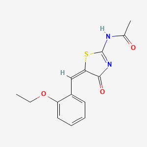 N-[(5E)-5-[(2-ethoxyphenyl)methylidene]-4-oxo-1,3-thiazol-2-yl]acetamide