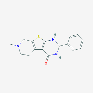 molecular formula C16H17N3OS B359116 7-Methyl-2-phenyl-1,2,5,6,7,8-hexahydropyrido[4',3':4,5]thieno[2,3-d]pyrimidin-4-ol CAS No. 321529-51-5
