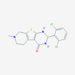 molecular formula C16H15Cl2N3OS B359117 2-(2,6-dichlorophenyl)-7-methyl-2,3,5,6,7,8-hexahydropyrido[4',3':4,5]thieno[2,3-d]pyrimidin-4(1H)-one CAS No. 353461-97-9