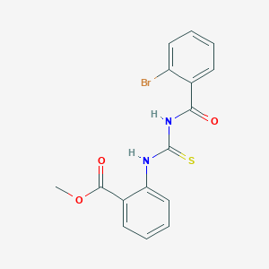 molecular formula C16H13BrN2O3S B3591175 methyl 2-({[(2-bromophenyl)carbonyl]carbamothioyl}amino)benzoate CAS No. 6395-71-7