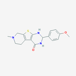 molecular formula C17H19N3O2S B359118 2-(4-methoxyphenyl)-7-methyl-2,3,5,6,7,8-hexahydropyrido[4',3':4,5]thieno[2,3-d]pyrimidin-4(1H)-one CAS No. 321529-53-7