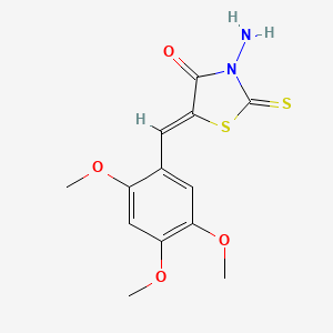 molecular formula C13H14N2O4S2 B3591242 3-amino-2-thioxo-5-(2,4,5-trimethoxybenzylidene)-1,3-thiazolidin-4-one 