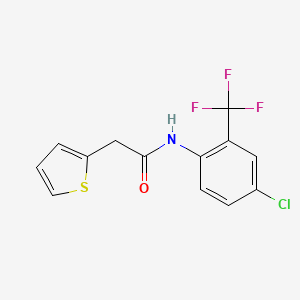 N-[4-chloro-2-(trifluoromethyl)phenyl]-2-(thiophen-2-yl)acetamide