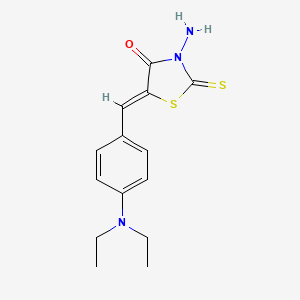 molecular formula C14H17N3OS2 B3591253 3-amino-5-[4-(diethylamino)benzylidene]-2-thioxo-1,3-thiazolidin-4-one 