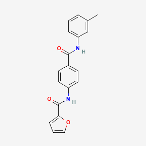 molecular formula C19H16N2O3 B3591255 N-[4-[(3-methylphenyl)carbamoyl]phenyl]furan-2-carboxamide 