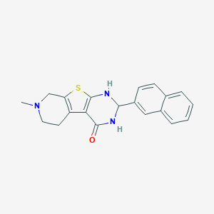 molecular formula C20H19N3OS B359127 7-methyl-2-(2-naphthyl)-2,3,5,6,7,8-hexahydropyrido[4',3':4,5]thieno[2,3-d]pyrimidin-4(1H)-one CAS No. 420807-31-4