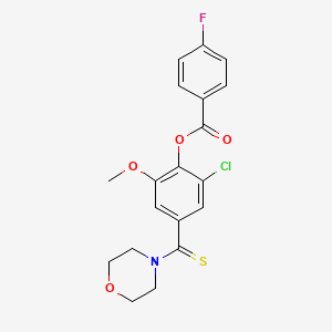 [2-Chloro-6-methoxy-4-(morpholine-4-carbothioyl)phenyl] 4-fluorobenzoate