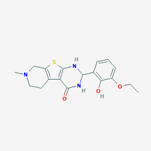 molecular formula C18H21N3O3S B359130 2-(3-ethoxy-2-hydroxyphenyl)-7-methyl-2,3,5,6,7,8-hexahydropyrido[4',3':4,5]thieno[2,3-d]pyrimidin-4(1H)-one CAS No. 353462-99-4