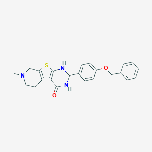 molecular formula C23H23N3O2S B359132 2-[4-(benzyloxy)phenyl]-7-methyl-2,3,5,6,7,8-hexahydropyrido[4',3':4,5]thieno[2,3-d]pyrimidin-4(1H)-one CAS No. 353462-74-5