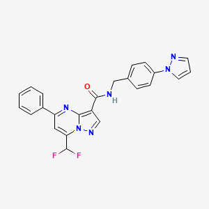 7-(difluoromethyl)-5-phenyl-N-[4-(1H-pyrazol-1-yl)benzyl]pyrazolo[1,5-a]pyrimidine-3-carboxamide