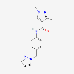 1,3-DIMETHYL-N~4~-[4-(1H-PYRAZOL-1-YLMETHYL)PHENYL]-1H-PYRAZOLE-4-CARBOXAMIDE