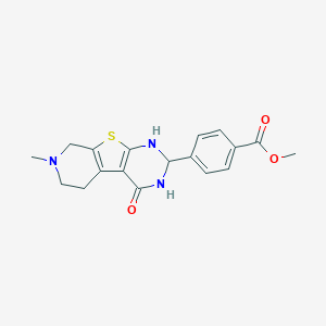 molecular formula C18H19N3O3S B359134 Methyl 4-(4-hydroxy-7-methyl-1,2,5,6,7,8-hexahydropyrido[4',3':4,5]thieno[2,3-d]pyrimidin-2-yl)benzoate CAS No. 353463-31-7