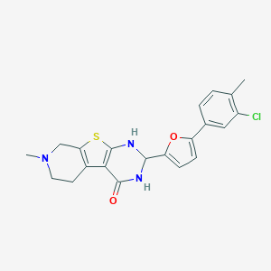 2-[5-(3-chloro-4-methylphenyl)-2-furyl]-7-methyl-2,3,5,6,7,8-hexahydropyrido[4',3':4,5]thieno[2,3-d]pyrimidin-4(1H)-one
