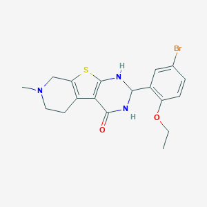 molecular formula C18H20BrN3O2S B359136 2-(5-Bromo-2-ethoxyphenyl)-7-methyl-1,2,5,6,7,8-hexahydropyrido[4',3':4,5]thieno[2,3-d]pyrimidin-4-ol CAS No. 439127-55-6