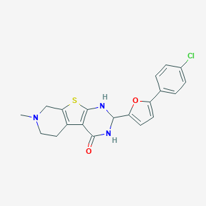 5-[5-(4-chlorophenyl)furan-2-yl]-11-methyl-8-thia-4,6,11-triazatricyclo[7.4.0.02,7]trideca-1(9),2(7)-dien-3-one