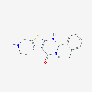 molecular formula C17H19N3OS B359139 7-Methyl-2-(2-methylphenyl)-1,2,5,6,7,8-hexahydropyrido[4',3':4,5]thieno[2,3-d]pyrimidin-4-ol CAS No. 321529-43-5
