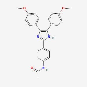 molecular formula C25H23N3O3 B3591392 N-{4-[4,5-bis(4-methoxyphenyl)-1H-imidazol-2-yl]phenyl}acetamide 