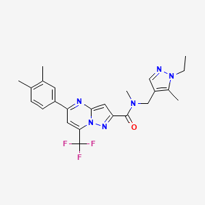 5-(3,4-dimethylphenyl)-N-[(1-ethyl-5-methyl-1H-pyrazol-4-yl)methyl]-N-methyl-7-(trifluoromethyl)pyrazolo[1,5-a]pyrimidine-2-carboxamide