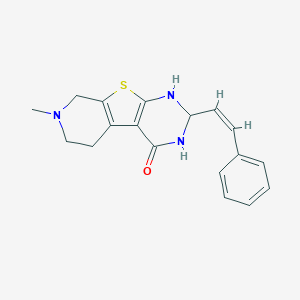 molecular formula C18H19N3OS B359140 7-methyl-2-(2-phenylvinyl)-2,3,5,6,7,8-hexahydropyrido[4',3':4,5]thieno[2,3-d]pyrimidin-4(1H)-one CAS No. 352666-55-8