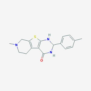 11-methyl-5-(4-methylphenyl)-8-thia-4,6,11-triazatricyclo[7.4.0.02,7]trideca-1(9),2(7)-dien-3-one