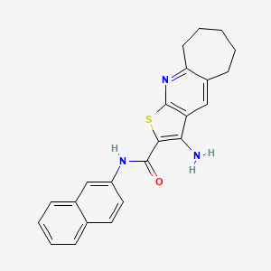 3-amino-N-(2-naphthyl)-6,7,8,9-tetrahydro-5H-cyclohepta[b]thieno[3,2-e]pyridine-2-carboxamide