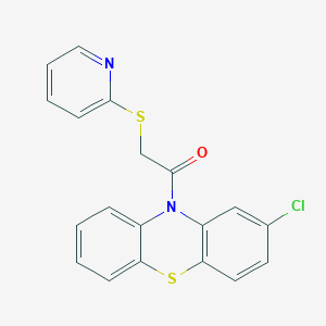 1-(2-chloro-10H-phenothiazin-10-yl)-2-(pyridin-2-ylsulfanyl)ethanone