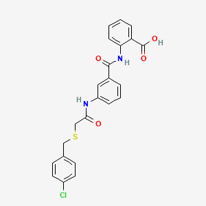 2-{[3-({[(4-chlorobenzyl)thio]acetyl}amino)benzoyl]amino}benzoic acid