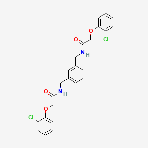 2-(2-chlorophenoxy)-N-[[3-[[[2-(2-chlorophenoxy)acetyl]amino]methyl]phenyl]methyl]acetamide