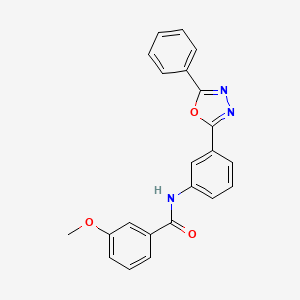 3-methoxy-N-[3-(5-phenyl-1,3,4-oxadiazol-2-yl)phenyl]benzamide