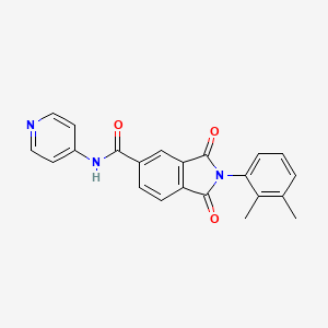 molecular formula C22H17N3O3 B3591455 2-(2,3-dimethylphenyl)-1,3-dioxo-N-4-pyridinyl-5-isoindolinecarboxamide 