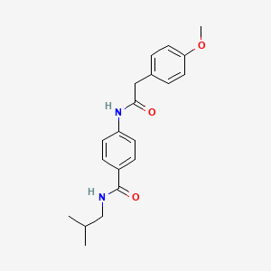 molecular formula C20H24N2O3 B3591462 4-{[(4-methoxyphenyl)acetyl]amino}-N-(2-methylpropyl)benzamide 