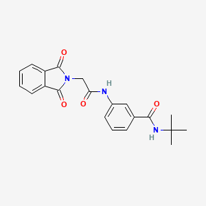 molecular formula C21H21N3O4 B3591480 N-(tert-butyl)-3-{[(1,3-dioxo-1,3-dihydro-2H-isoindol-2-yl)acetyl]amino}benzamide 