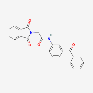 molecular formula C23H16N2O4 B3591482 N-(3-benzoylphenyl)-2-(1,3-dioxo-1,3-dihydro-2H-isoindol-2-yl)acetamide 