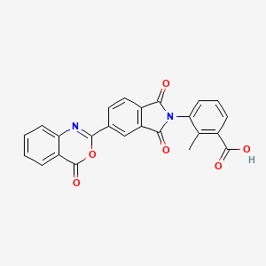 3-[1,3-dioxo-5-(4-oxo-4H-3,1-benzoxazin-2-yl)-1,3-dihydro-2H-isoindol-2-yl]-2-methylbenzoic acid