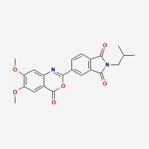 molecular formula C22H20N2O6 B3591514 5-(6,7-DIMETHOXY-4-OXO-4H-3,1-BENZOXAZIN-2-YL)-2-(2-METHYLPROPYL)-2,3-DIHYDRO-1H-ISOINDOLE-1,3-DIONE 