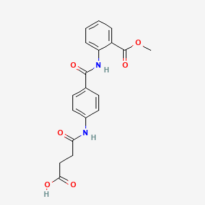 molecular formula C19H18N2O6 B3591543 4-{[4-({[2-(methoxycarbonyl)phenyl]amino}carbonyl)phenyl]amino}-4-oxobutanoic acid 