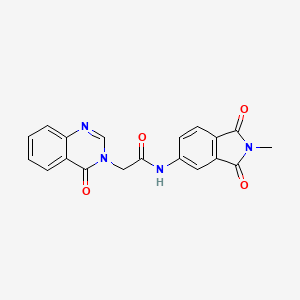 N-(2-methyl-1,3-dioxo-2,3-dihydro-1H-isoindol-5-yl)-2-(4-oxoquinazolin-3(4H)-yl)acetamide