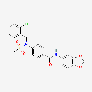 N-(2H-1,3-Benzodioxol-5-YL)-4-{N-[(2-chlorophenyl)methyl]methanesulfonamido}benzamide