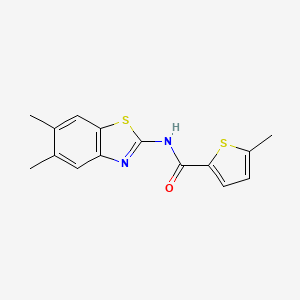 molecular formula C15H14N2OS2 B3591571 N-(5,6-dimethyl-1,3-benzothiazol-2-yl)-5-methyl-2-thiophenecarboxamide 