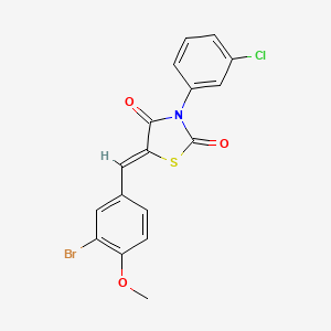 5-(3-bromo-4-methoxybenzylidene)-3-(3-chlorophenyl)-1,3-thiazolidine-2,4-dione