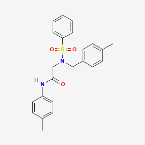 molecular formula C23H24N2O3S B3591591 N~2~-(4-methylbenzyl)-N~1~-(4-methylphenyl)-N~2~-(phenylsulfonyl)glycinamide 