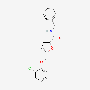 molecular formula C19H16ClNO3 B3591616 N-benzyl-5-[(2-chlorophenoxy)methyl]-2-furamide 