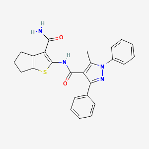 N-[3-(AMINOCARBONYL)-5,6-DIHYDRO-4H-CYCLOPENTA[B]THIOPHEN-2-YL]-5-METHYL-1,3-DIPHENYL-1H-PYRAZOLE-4-CARBOXAMIDE