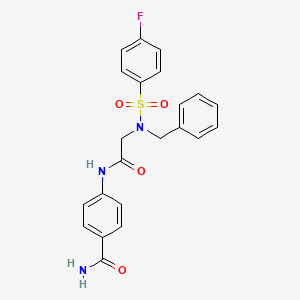 4-({N-benzyl-N-[(4-fluorophenyl)sulfonyl]glycyl}amino)benzamide