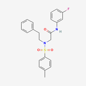 N-(3-fluorophenyl)-N~2~-[(4-methylphenyl)sulfonyl]-N~2~-(2-phenylethyl)glycinamide